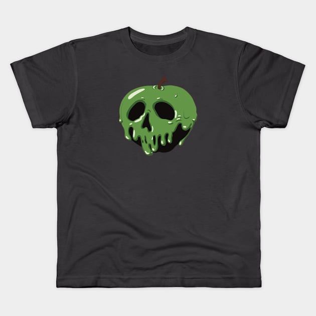 Poison Green Apple Kids T-Shirt by SkullFern